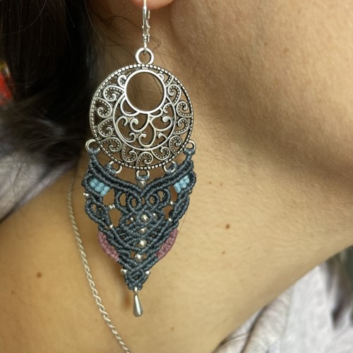 Caeli μακραμέ σκουλαρίκια